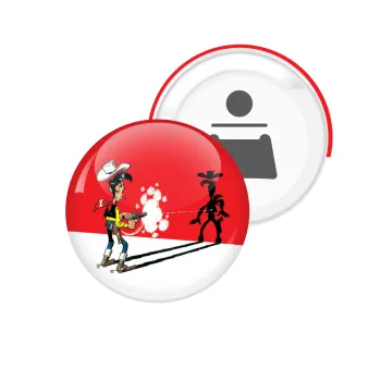 Lucky Luke shadows, Μαγνητάκι και ανοιχτήρι μπύρας στρογγυλό διάστασης 5,9cm