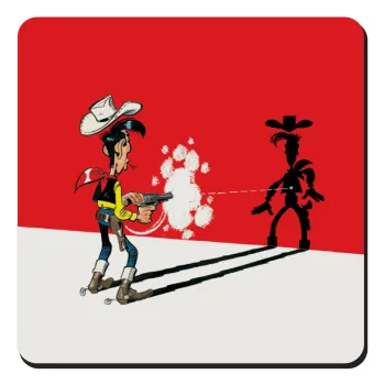 Lucky Luke shadows, Τετράγωνο μαγνητάκι ξύλινο 9x9cm