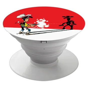 Lucky Luke shadows, Phone Holders Stand  White Hand-held Mobile Phone Holder
