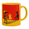 Ceramic coffee mug yellow, 330ml