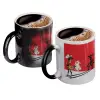 Color changing magic Mug, ceramic, 330ml when adding hot liquid inside, the black colour desappears (1 pcs)