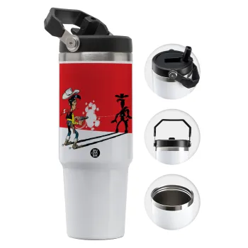 Λούκυ Λουκ σκιές, Θερμός Ανοξείδωτο 30oz με χερούλι