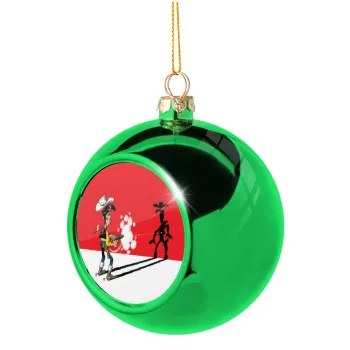 Lucky Luke shadows, Green Christmas tree ornament ball 8cm