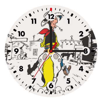 Lucky Luke comic, Wooden wall clock (20cm)
