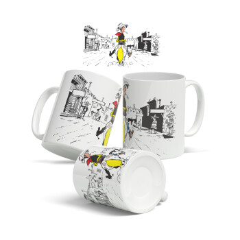 Lucky Luke comic, Ceramic coffee mug, 330ml (1pcs)