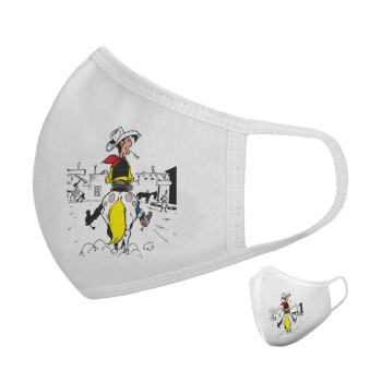 Lucky Luke comic, Μάσκα υφασμάτινη υψηλής άνεσης παιδική (Δώρο πλαστική θήκη)