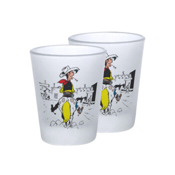 Lucky Luke comic, Σφηνοπότηρα γυάλινα 45ml του πάγου (2 τεμάχια)