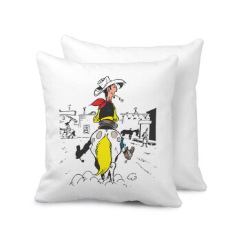 Lucky Luke comic, Sofa cushion 40x40cm includes filling