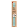 Easter Set, wooden keychain & aromatic flat Easter candle (30cm) (TURQUOISE)