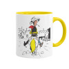Mug colored yellow, ceramic, 330ml