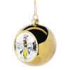 Golden Christmas tree ball ornament 8cm