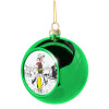 Green Christmas tree ornament ball 8cm
