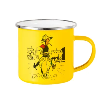 Lucky Luke comic, Yellow Enamel Metallic Cup 360ml