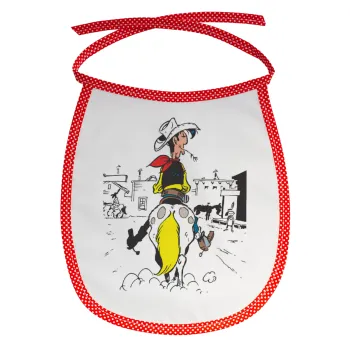 Λούκυ Λουκ comic, Σαλιάρα μωρού αλέκιαστη με κορδόνι Κόκκινη