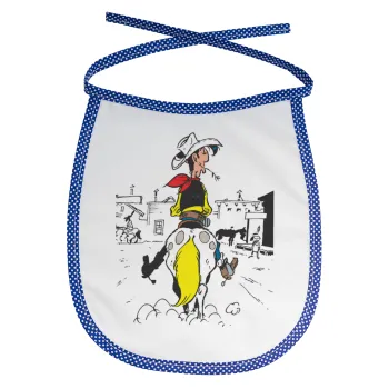 Λούκυ Λουκ comic, Σαλιάρα μωρού αλέκιαστη με κορδόνι Μπλε