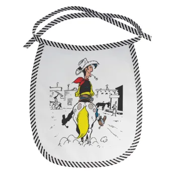 Lucky Luke comic, Σαλιάρα μωρού αλέκιαστη με κορδόνι Μαύρη