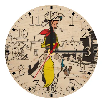 Λούκυ Λουκ comic, Ρολόι τοίχου ξύλινο plywood (20cm)