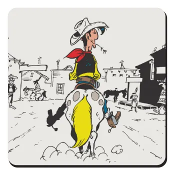 Lucky Luke comic, Τετράγωνο μαγνητάκι ξύλινο 9x9cm