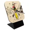Quartz Table clock in natural wood (10cm)