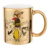 Mug ceramic, gold mirror, 330ml