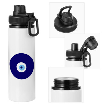 Χάντρα γαλαζιά, Metal water bottle with safety cap, aluminum 850ml
