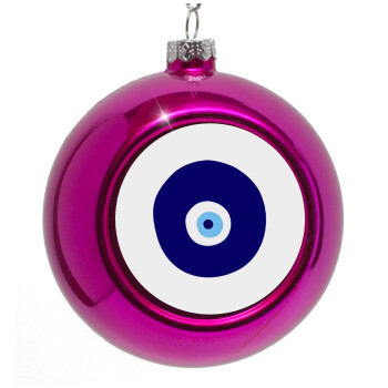 Χάντρα γαλαζιά, Purple Christmas tree ornament bauble 8cm