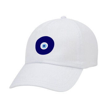 Χάντρα γαλαζιά, Καπέλο Ενηλίκων Baseball Λευκό 5-φύλλο (POLYESTER, ΕΝΗΛΙΚΩΝ, UNISEX, ONE SIZE)