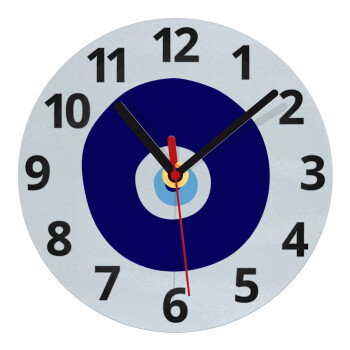 Χάντρα γαλαζιά, Ρολόι τοίχου γυάλινο (20cm)