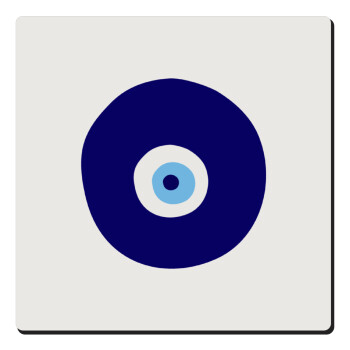 Χάντρα γαλαζιά, Τετράγωνο μαγνητάκι ξύλινο 6x6cm