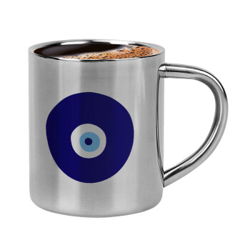 Χάντρα γαλαζιά, Double-wall metal cup for espresso (220ml)