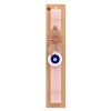 Easter Set, wooden keychain & scented flat Easter candle (30cm) (PINK)