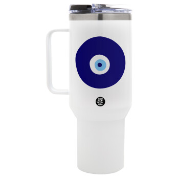 Χάντρα γαλαζιά, Mega Tumbler με καπάκι, διπλού τοιχώματος (θερμό) 1,2L