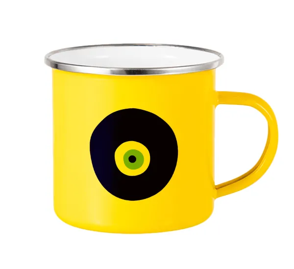 Χάντρα γαλαζιά — Yellow Enamel Metallic Cup 360ml