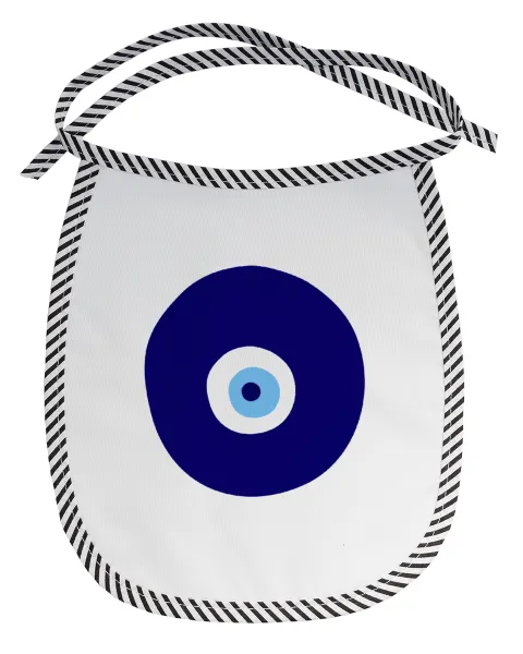 Χάντρα γαλαζιά — Stain-resistant baby bib with tie, black