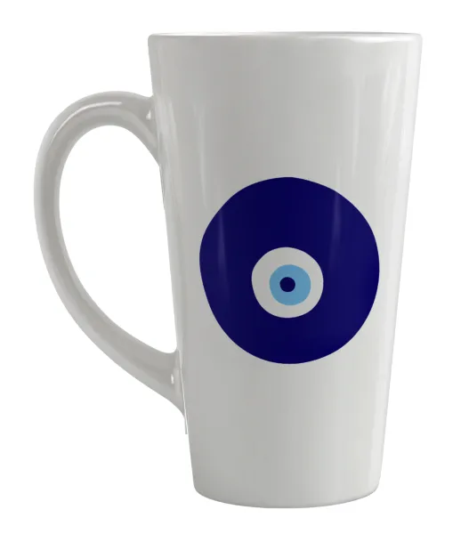 Χάντρα γαλαζιά — Large tapered latte mug, ceramic, 450ml
