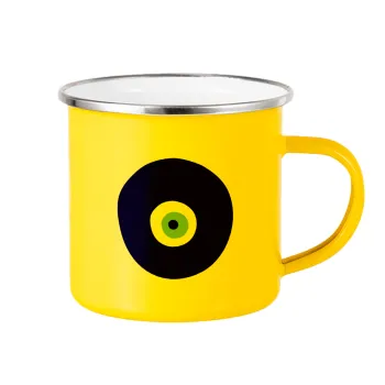 Χάντρα γαλαζιά, Yellow Enamel Metallic Cup 360ml
