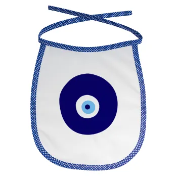 Χάντρα γαλαζιά, Σαλιάρα μωρού αλέκιαστη με κορδόνι Μπλε