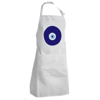 Χάντρα γαλαζιά, Adult Chef Apron (with sliders and 2 pockets)