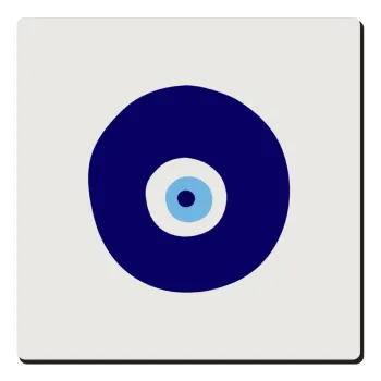 Χάντρα γαλαζιά, Τετράγωνο μαγνητάκι ξύλινο 6x6cm