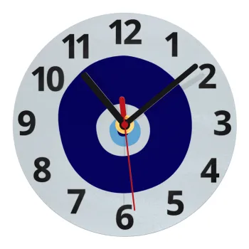 Χάντρα γαλαζιά, Ρολόι τοίχου γυάλινο (20cm)