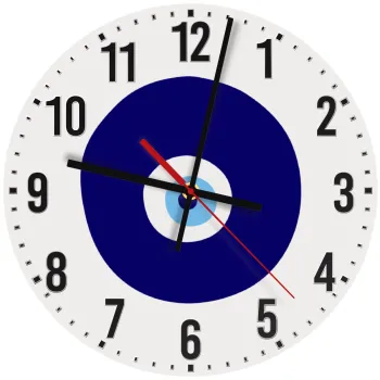 Χάντρα γαλαζιά, Ρολόι τοίχου ξύλινο (30cm)