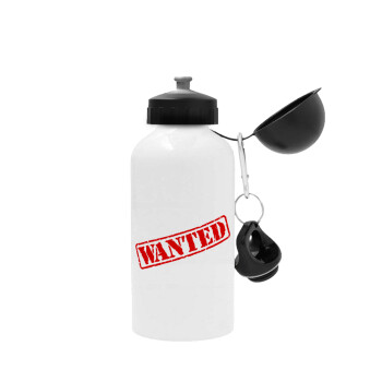 Wanted, Metal water bottle, White, aluminum 500ml