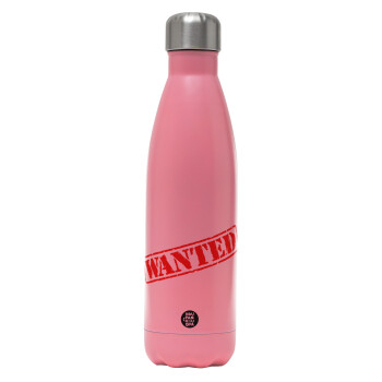 Wanted, Metal mug thermos Pink Mat (Stainless steel), double wall, 500ml