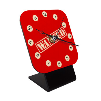 Wanted, Quartz Table clock in natural wood (10cm)