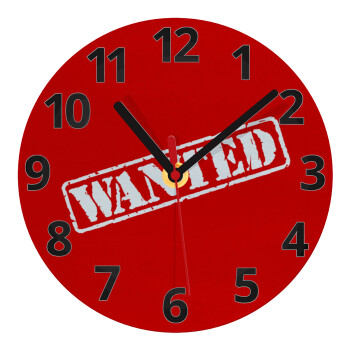 Wanted, Ρολόι τοίχου γυάλινο (20cm)
