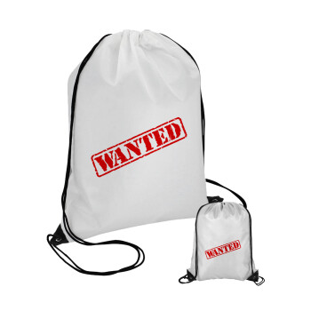 Wanted, Τσάντα πουγκί με μαύρα κορδόνια (1 τεμάχιο)