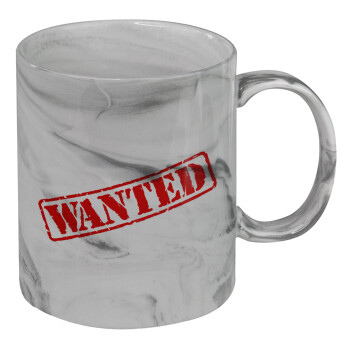 Wanted, Mug ceramic marble style, 330ml