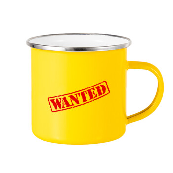 Wanted, Κούπα Μεταλλική εμαγιέ Κίτρινη 360ml