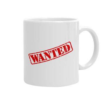 Wanted, Ceramic coffee mug, 330ml