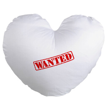 Wanted, Μαξιλάρι καναπέ καρδιά 40x40cm περιέχεται το  γέμισμα